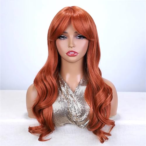 Cosplay Perücke 22 Zoll Lange Welle Synthetische Perücken Mit Pony Perücken Für Frauen Hohe Temperatur Natürliche Gefälschte Haar Perücke 130C 22inch Cosplay Perücke 22 Zoll Lange Welle Synthetische Perücken Mit Pony Perücken Für Frauen Hohe Temperatur Natürliche Gefälschte Haar Perücke 130C 22inch von UIOKLMJH