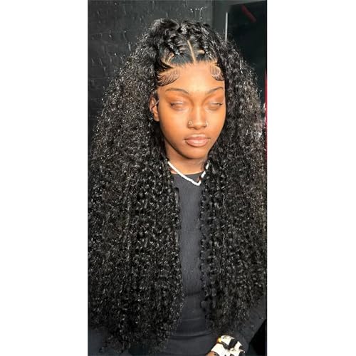 Frauen 13X6 Wasser Welle Echthaar Perücken Lose Tiefe Welle Spitze Vorne Perücke Lockige 13X4 Kleberlose Perücke 13x6 24Inch#250Density von UIOKLMJH