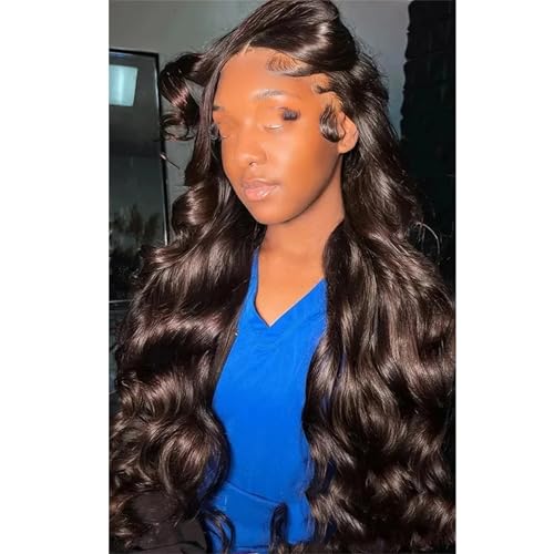 Frauen 200/150/180 Dichte Körper Welle HD Transparent 13X4 Spitze Front Perücken 13X6 Spitze Frontal Echthaar Perücke 200 28Inch#13x6 Lace Wig von UIOKLMJH