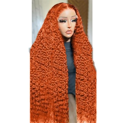 Frauen Lose Tiefe Welle Spitze Frontal Perücke Transparente Spitze Vorne Menschenhaar Wasser Lockige Menschenhaar Perücken 220 28Inch#13x4 HD Lace Wig von UIOKLMJH