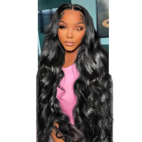 Frauen Perücke Aus Echthaar Gewellt Mit Spitze Vorne 13 X 4 HD Vorgezupftes Haar Lace Front Perücke 13x6 HD Lace Wig 20Inch#200% von UIOKLMJH