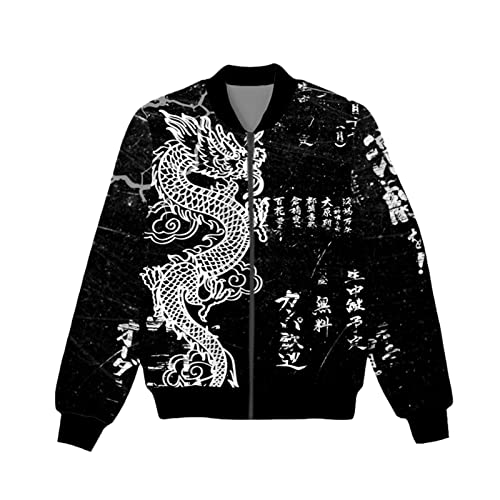 Herren Mode 3D Druck Tier Tiger Sweatshirt Reißverschluss Dünne Jacke mit Taschen, Dünne Jacke, S von UIOKLMJH