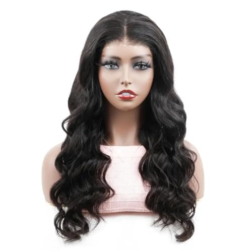 Körperwelle Leimlose Spitze Perücke Echthaar Spitze Echthaar Perücken Damen Perücke 180 28Inch#13x4 HD Lace Wig von UIOKLMJH