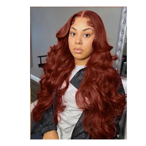 Körperwellen Lace Front Echthaar Perücken Vorgezupfte HD Lace Frontal Perücken Für Frauen 13X4 Lace Wig 32inches#180 Density von UIOKLMJH