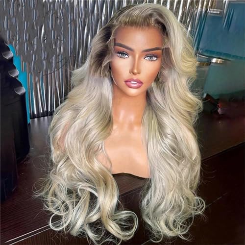 Körperwellen Lace Front Perücken Synthetische Lace Frontal Perücke Für Damen Leimlose Perücken color Lace Front Wig#22INCHES#13X4 Lace Front Wigs von UIOKLMJH