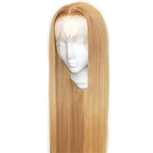 Lace Front Perücke Gewellt Ohne Kleber Vorgezupft 180% Dichte Synthetische 13 X 4 Lace Front Perücken Für Frauen Straight 13x4 Lace Wigs#24inches von UIOKLMJH