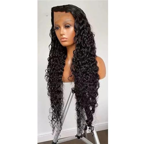 Lace Front Perücke Vorgezupft Transaprent Lace Frontal Perücken Für Frauen Wasserwellen Echthaar Perücken 13x4 Lace Frontal 12inches#180 Density von UIOKLMJH