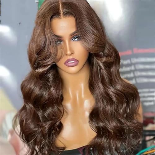 Lace Front Perücken 13 X 4 Körperwellen Spitze Frontal Perücken Für Frauen Synthetische Leimlose Spitzenperücke BW022 6 13X4 Lace Front Wigs#24Inch von UIOKLMJH