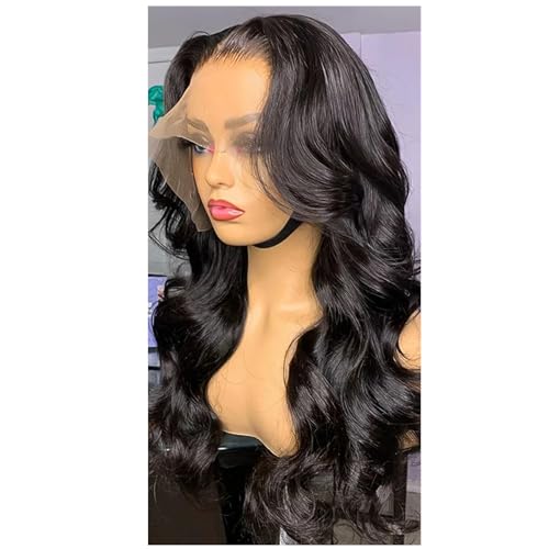 Ombre Lace Front Perücke Echthaar Perücken Für Frauen Körperwelle Lace Front Perücke Lace Frontal Perücke 1 18inches#180 Density 13X4 Wig von UIOKLMJH