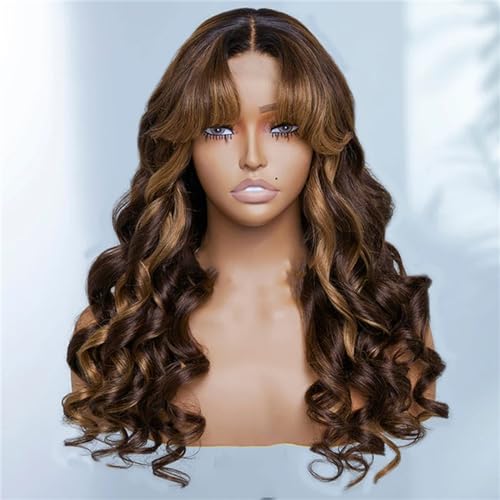 Spitze Front Perücke Synthetische Spitze Lockere Wellen Perücke Spitze Frontal Perücken Für Frauen Ombre Welle Cosplay Haar 11 13X4 Lace Front Wigs#24inches von UIOKLMJH