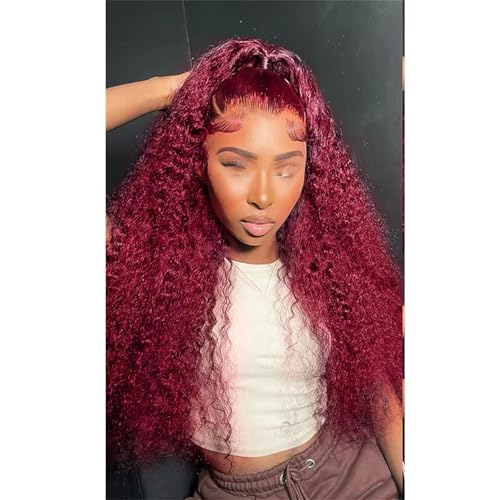 Tiefe Welle Perücken Menschliches Haar Lockige 13X6 HD Spitze Frontal Perücken 13X4 Spitze Vorne Perücke Für Frauen Vor Gezupft 13x6 Lace Wig 18Inch#150 Density von UIOKLMJH