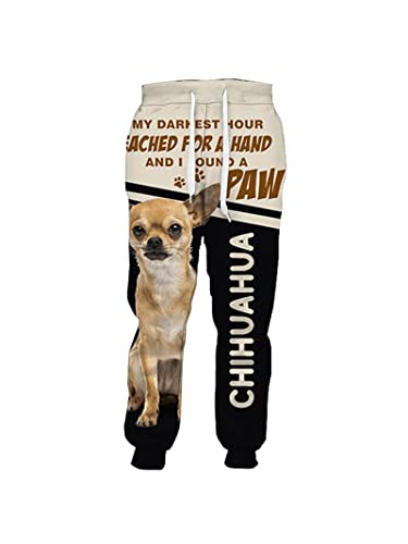 UIOKLMJH Newfundland Hundehose, 3D-Grafik, modische Sweathose, elastische Taschen, Joggerhose, Harajuku Streetwear, Hose 9, 34-37 von UIOKLMJH