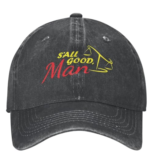 Better Call Saul Baseball Cap S'all Good Man y2k Niedliche Männer Frauen Gewaschene Hip Hop Hüte Laufen Hippie Snapback Cap von UIOPPIOS