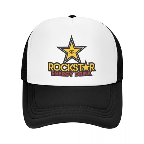 Energy Drink Rock Star Merchandise Baseball Cap Mesh Truck Caps Golf Sport Hut von UIOPPIOS