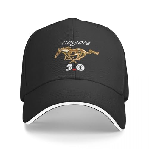 Mustang Coyote 5.0 Erwachsene Baseballkappe Unisex Sport Kokette Strand Papa Hüte Sport Schirmmütze von UIOPPIOS