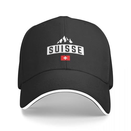 Suisse Mit Berg High-End Baseballkappe Für Damen Schweiz Flagge Frühling Sommer Kokette Strand Sonnenhut Hip Hop Trucker Kappe Suisse Mit Berg High-End Baseballkappe Für Damen Schweiz Flagge Frühling Sommer Kokette Strand Sonnenhut Hip Hop Trucker Kappe von UIOPPIOS