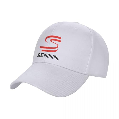 UIOPPIOS Ayrton Senna Logo Baseball Kappen Unisex Beliebte Sonnen mützen Papa Hut Verstellbare Snapback Caps Papa Hut Sommer mütze von UIOPPIOS