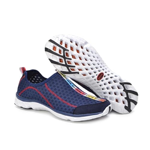 Barfussschuhe Herren Outdoor-Sportschuhe Mesh Atmungsaktive Watschuhe Schnelltrocknende Schuhe Männer Und Frauen Strandschuhe(Blue,36) von UJEDFHV