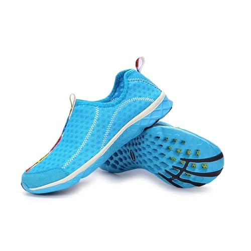 Barfussschuhe Herren Outdoor-Sportschuhe Mesh Atmungsaktive Watschuhe Schnelltrocknende Schuhe Männer Und Frauen Strandschuhe(Blue2,40) von UJEDFHV