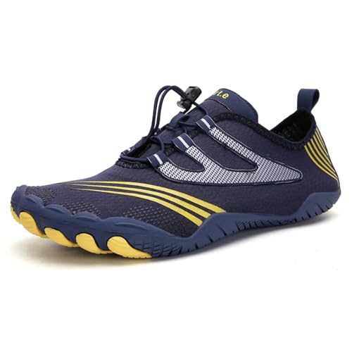 Barfussschuhe Herren Strandschuhe for Männer Und Frauen, Drifting Upstream-Schuhe, Outdoor-Radsport, Watschuhe, Barfußschuhe(A088 Blue,36) von UJEDFHV