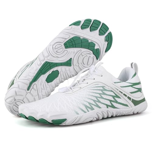 Barfussschuhe Herren Unisex Watschuhe Schwimmwasserschuhe Damen Herren Barfuß Turnschuhe Outdoor Strand Sandalen Upstream Schuhe(Green,38) von UJEDFHV