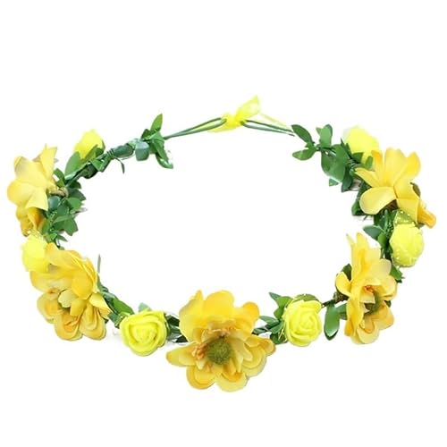 Blumenkranz Haare Kinder Mädchen Krone Blumenkranz Haarband Kinder Braut Blumen Stirnband Kopfbedeckung Zubehör Geburtstag Hochzeit(P1) von UJEDFHV
