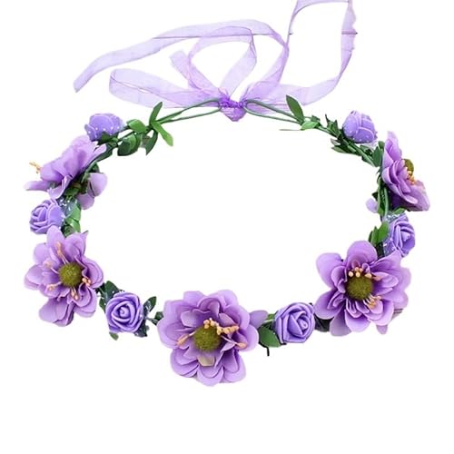 Blumenkranz Haare Kinder Mädchen Krone Blumenkranz Haarband Kinder Braut Blumen Stirnband Kopfbedeckung Zubehör Geburtstag Hochzeit(P3) von UJEDFHV