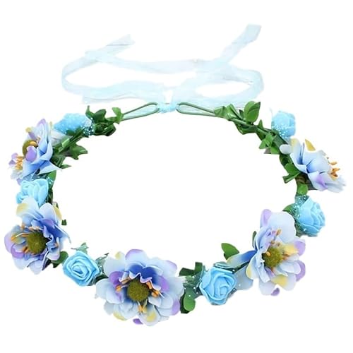 Blumenkranz Haare Kinder Mädchen Krone Blumenkranz Haarband Kinder Braut Blumen Stirnband Kopfbedeckung Zubehör Geburtstag Hochzeit(P4) von UJEDFHV