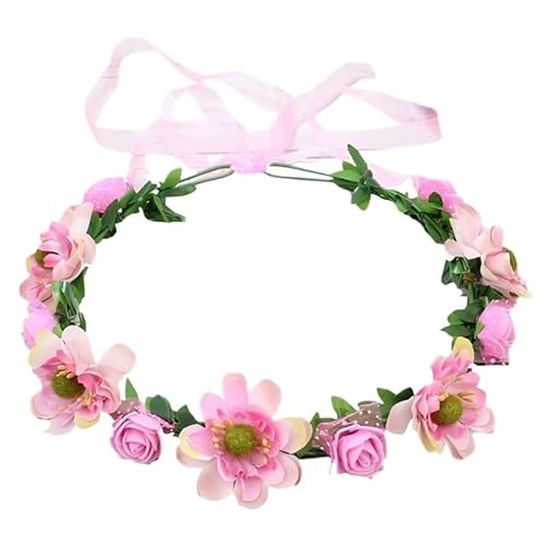 Blumenkranz Haare Kinder Mädchen Krone Blumenkranz Haarband Kinder Braut Blumen Stirnband Kopfbedeckung Zubehör Geburtstag Hochzeit(P5) von UJEDFHV