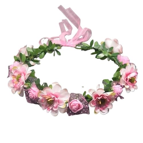 Blumenkranz Haare Kinder Mädchen Krone Blumenkranz Haarband Kinder Braut Blumen Stirnband Kopfbedeckung Zubehör Geburtstag Hochzeit(P7) von UJEDFHV