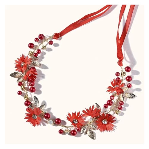 Blumenkranz Haare Kinder Perle Blume Haarnadel Seite Kamm Golden Leaf Shaped Legierung Tiaras Hochzeit Braut Einsatz Haar Clips Schmuck Kopfbedeckungen(Color 02) von UJEDFHV