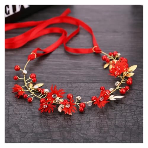 Blumenkranz Haare Kinder Perlenkronen, Strand-Blumengirlande, romantische künstliche Rosen-Hochzeitskränze, Blumen-Stirnband(Color 02) von UJEDFHV