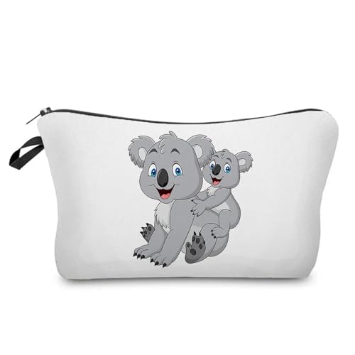 Kulturtasche Damen Case Outdoor Damen Make-up-Tasche Print Kosmetik Aufbewahrungstasche Schullehrer Geschenk Tragbar Niedliches Tier(Hz6768 Koala Bag) von UJEDFHV