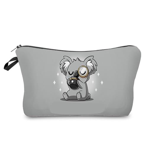 Kulturtasche Damen Case Outdoor Damen Make-up-Tasche Print Kosmetik Aufbewahrungstasche Schullehrer Geschenk Tragbar Niedliches Tier(Hz6769 Koala Bag) von UJEDFHV