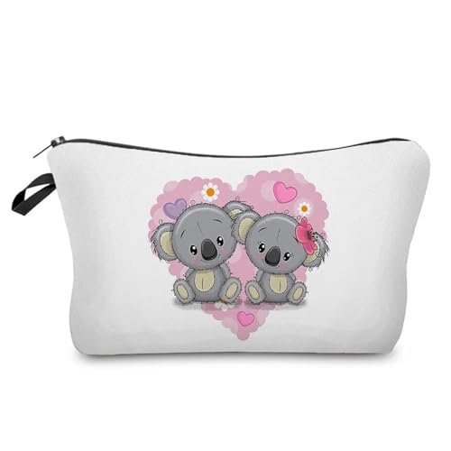 Kulturtasche Damen Case Outdoor Damen Make-up-Tasche Print Kosmetik Aufbewahrungstasche Schullehrer Geschenk Tragbar Niedliches Tier(Hz6771 Koala Bag) von UJEDFHV