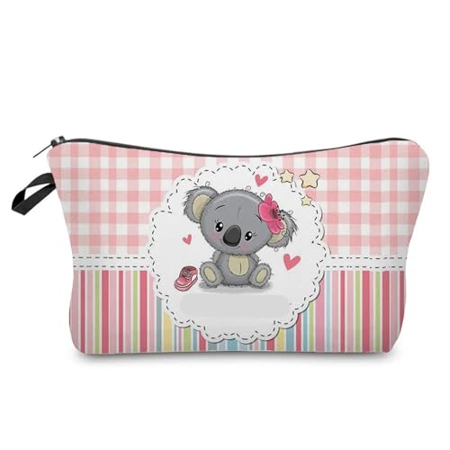 Kulturtasche Damen Case Outdoor Damen Make-up-Tasche Print Kosmetik Aufbewahrungstasche Schullehrer Geschenk Tragbar Niedliches Tier(Hz6774 Koala Bag) von UJEDFHV