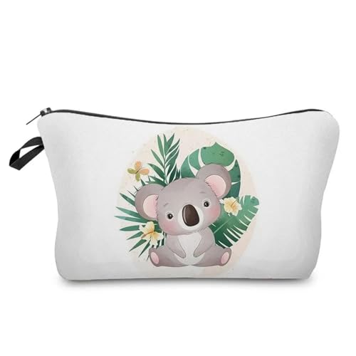 Kulturtasche Damen Case Outdoor Damen Make-up-Tasche Print Kosmetik Aufbewahrungstasche Schullehrer Geschenk Tragbar Niedliches Tier(Hz6778 Koala Bag) von UJEDFHV