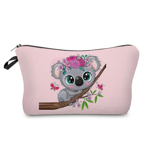 Kulturtasche Damen Case Outdoor Damen Make-up-Tasche Print Kosmetik Aufbewahrungstasche Schullehrer Geschenk Tragbar Niedliches Tier(Hz6779 Koala Bag) von UJEDFHV