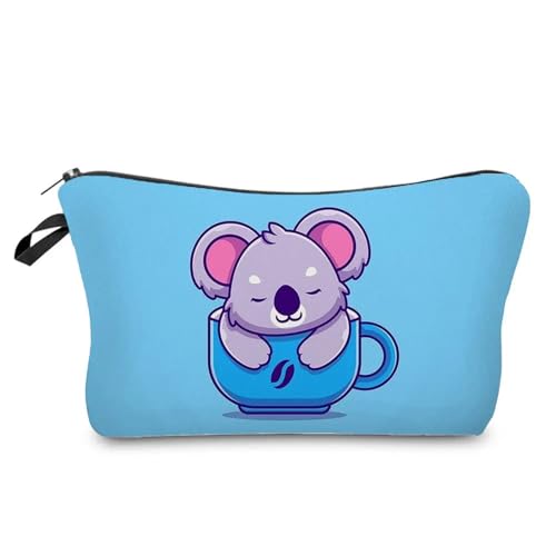 Kulturtasche Damen Case Outdoor Damen Make-up-Tasche Print Kosmetik Aufbewahrungstasche Schullehrer Geschenk Tragbar Niedliches Tier(Hz6781 Koala Bag) von UJEDFHV