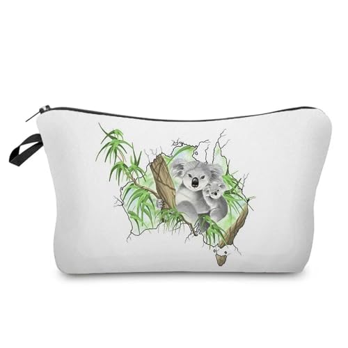 Kulturtasche Damen Case Outdoor Damen Make-up-Tasche Print Kosmetik Aufbewahrungstasche Schullehrer Geschenk Tragbar Niedliches Tier(Hz6785 Koala Bag) von UJEDFHV