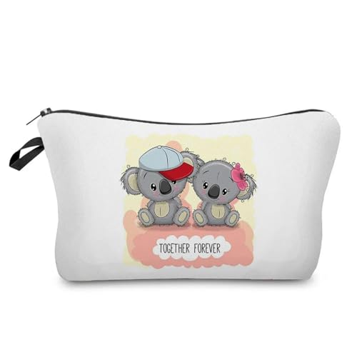 Kulturtasche Damen Case Outdoor Damen Make-up-Tasche Print Kosmetik Aufbewahrungstasche Schullehrer Geschenk Tragbar Niedliches Tier(Hz6792 Koala Bag) von UJEDFHV