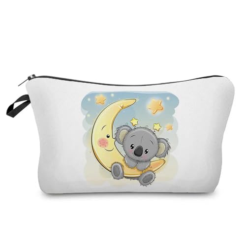 Kulturtasche Damen Case Outdoor Damen Make-up-Tasche Print Kosmetik Aufbewahrungstasche Schullehrer Geschenk Tragbar Niedliches Tier(Hz6793 Koala Bag) von UJEDFHV