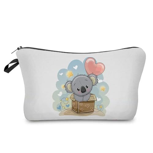Kulturtasche Damen Case Outdoor Damen Make-up-Tasche Print Kosmetik Aufbewahrungstasche Schullehrer Geschenk Tragbar Niedliches Tier(Hz6794 Koala Bag) von UJEDFHV
