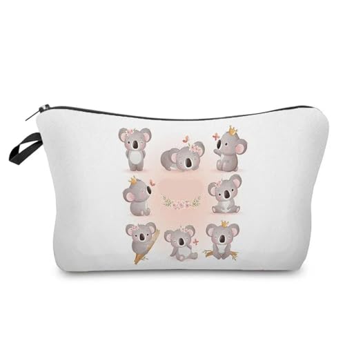 Kulturtasche Damen Case Outdoor Damen Make-up-Tasche Print Kosmetik Aufbewahrungstasche Schullehrer Geschenk Tragbar Niedliches Tier(Hz6795 Koala Bag) von UJEDFHV