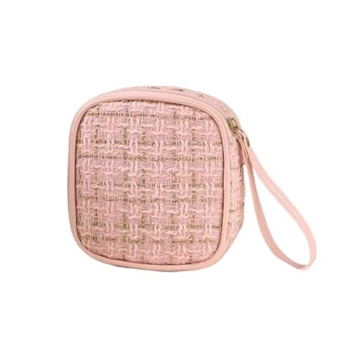Kulturtasche Damen Einfache Mini Make-Up Lagerung Tasche Damen Tragbare Organizer Tasche Einkaufstasche(Pink) von UJEDFHV