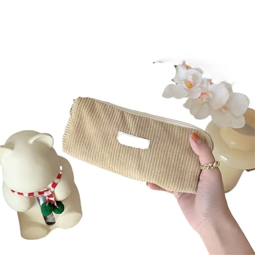 Kulturtasche Damen Federmäppchen Reise Kosmetik Lippenstift Schreibwaren Aufbewahrungstasche Frauen Make-up Handtaschen Organizer Beutel Federmäppchen Taschen(Apricot) von UJEDFHV