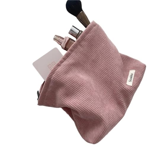 Kulturtasche Damen Frauen Kosmetiktaschen Make-up große Handtasche Tasche Reißverschlusstasche tägliche Outdoor-Aktivitäten Reisen(Pink) von UJEDFHV