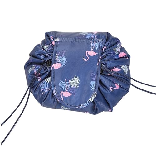 Kulturtasche Damen Kosmetiktasche Reiseaufbewahrung Make-up-Tasche Organizer Weibliche Make-up-Tasche Tragbare wasserdichte Kulturtasche(Blue Flamingo) von UJEDFHV