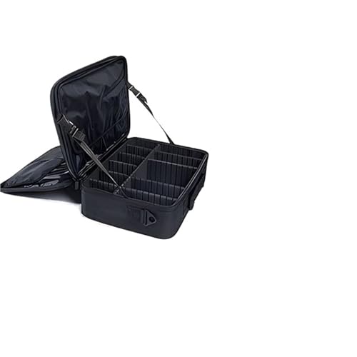 Kulturtasche Damen Make-up-Koffer for Damen, große Kapazität, Beauty- und Nagel-Toolbox, Kosmetikkoffer for Make-up-Aufbewahrungsboxen(L(Black)) von UJEDFHV