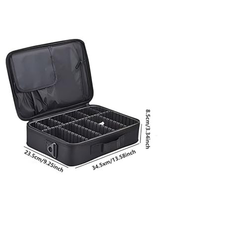 Kulturtasche Damen Make-up-Koffer for Damen, große Kapazität, Beauty- und Nagel-Toolbox, Kosmetikkoffer for Make-up-Aufbewahrungsboxen(S(Black)) von UJEDFHV